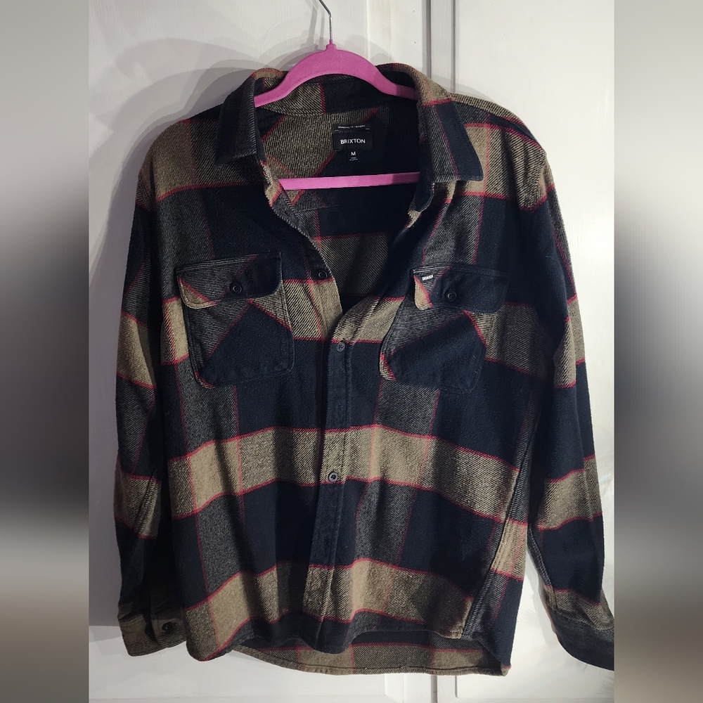 Brixton Plaid Flannel Standard Fit Bowery Size M
